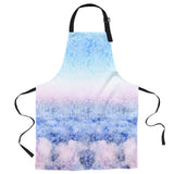 Blue Gradual Lace Personalized Canvas Apron - LeobonZone
