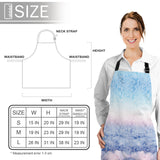 Blue Gradual Lace Personalized Canvas Apron - LeobonZone