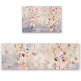 Beautiful Flowers Right Angle Felt Doormat Two piece set - LeobonZone