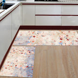 Beautiful Flowers Right Angle Felt Doormat Two piece set