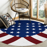 Flag of the United States Circular Felt Rugs - LeobonZone