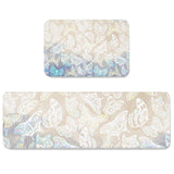 Beautiful Butterfly Circular Angle Felt Carpets Two piece set - LeobonZone