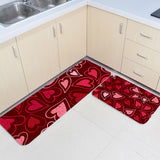 Lovely Love Heart Circular Angle Felt Carpets Two piece set - LeobonZone