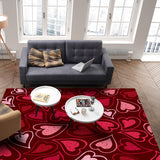 Lovely Love Heart Right Angle Felt Rugs - LeobonZone