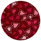 Lovely Love Heart Circular Felt Rugs - LeobonZone