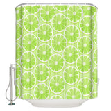 Green lemon in summer DURABLE SHOWER CURTAIN - LeobonZone