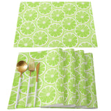 Green lemon in summer Personalized Table Placemats - LeobonZone