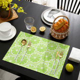 Green lemon in summer Personalized Table Placemats - LeobonZone