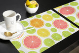Summer style of grape fruit Personalized Table Placemats - LeobonZone