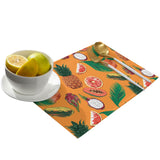 Orange Tropical fruits in summer Personalized Table Placemats