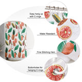 White multi Summer fruits DURABLE SHOWER CURTAIN - LeobonZone