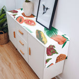 White multi Summer fruits Table Runner Place Mats - LeobonZone