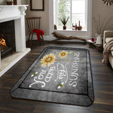 Marble Texture Sunflower Combination Sponge Rillet Rubber Rugs - LeobonZone