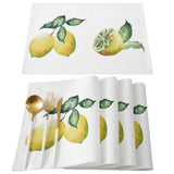 Summer fruit lemon multi Personalized Table Placemats - LeobonZone