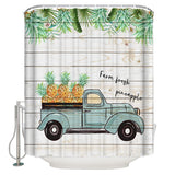 Pastoral tropical plants Pineapple fruit DURABLE SHOWER CURTAIN - LeobonZone