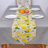 Lemon multi fruit summer Sharp Angle Table Runner Place Mats - LeobonZone