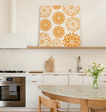 Orange dahlia American pastoral style Canvas painting - LeobonZone