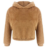 Hoodie women Leisure hoodie Short wool Pullovers tops - LeobonZone