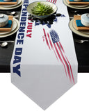 Date of Independence Day Statue of Liberty Sharp Angle Table Runner Place Mats - LeobonZone