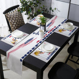 Date of Independence Day Statue of Liberty Table Flag And Table Mat Suit - LeobonZone