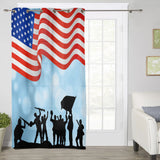 Independence day victory cheers soldiers window curtains