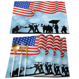 Independence day victory cheers soldiers Personalized Table Placemats - LeobonZone