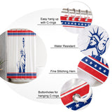 Pentagram goddess of Liberty Shower Curtain - LeobonZone