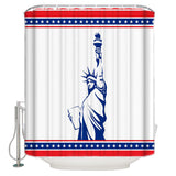 Pentagram goddess of Liberty Shower Curtain - LeobonZone