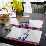 Pentagram goddess of Liberty Table Flag And Table Mat Suit - LeobonZone