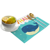 Cartoon blue whale Personalized Table Placemats
