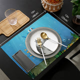 Ocean cartoon fish Personalized Table Placemats - LeobonZone