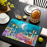 Ocean Cartoon Concert Personalized Table Placemats - LeobonZone