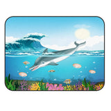 Ocean cartoon dolphin Sponge Rillet Rubber Rugs - LeobonZone