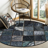 Ceramic tile marble texture Circular Felt Rugs - LeobonZone