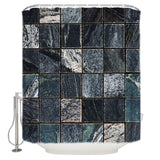 Ceramic tile marble texture Waterproof Durable Shower Curtain - LeobonZone
