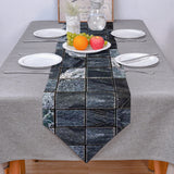 Ceramic tile marble texture Table Runner Place Mats Sharp Angle - LeobonZone