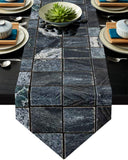Ceramic tile marble texture Table Runner Place Mats Sharp Angle