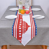 Independence day red building stars Sharp Angle Table Runner Place Mats