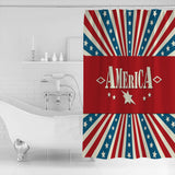 American Independence Day striped stars Shower Curtain - LeobonZone