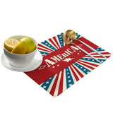 American Independence Day striped stars Personalized Table Placemats