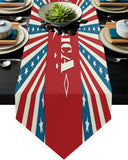 American Independence Day striped stars Sharp Angle Table Runner Place Mats - LeobonZone