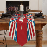 American Independence Day striped stars Sharp Angle Table Runner Place Mats - LeobonZone