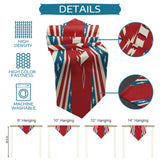 American Independence Day striped stars Sharp Angle Table Runner Place Mats - LeobonZone