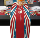 American Independence Day striped stars Table Flag And Table Mat Suit - LeobonZone