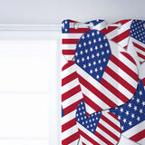 American flag of love Blackout window curtains - LeobonZone