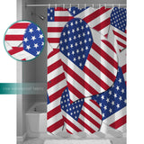 American flag of love Shower Curtain - LeobonZone