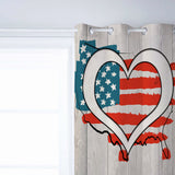 American love map flag window curtains - LeobonZone