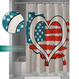 American love map flag Shower Curtain - LeobonZone