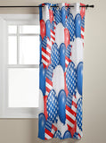 Balloon flag for independence day window curtains - LeobonZone