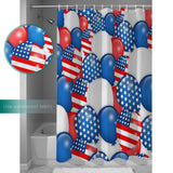 Balloon flag for independence day Shower Curtain - LeobonZone